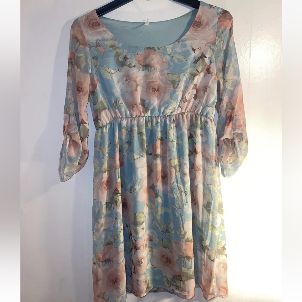 pink blush Maternity dress Size Large - Picture 1 of 12